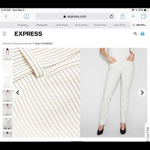 Express  Pinstripe Stretch Columnist Pant 8R